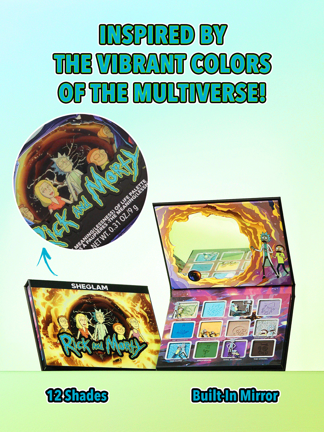 Rick and Morty X SHEGLAM The Meaning (Lessness) Of Life Palette