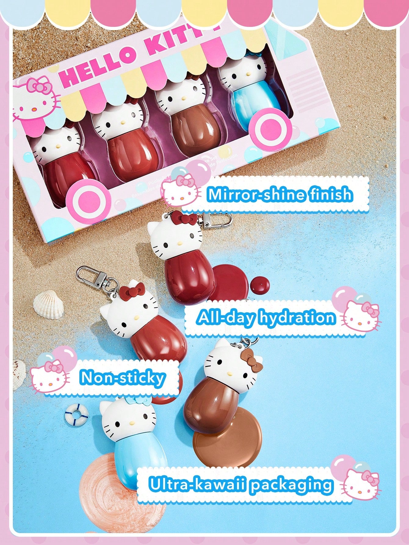 Hello Kitty SHEGLAM Poolside Perfection Lip Glaze Set