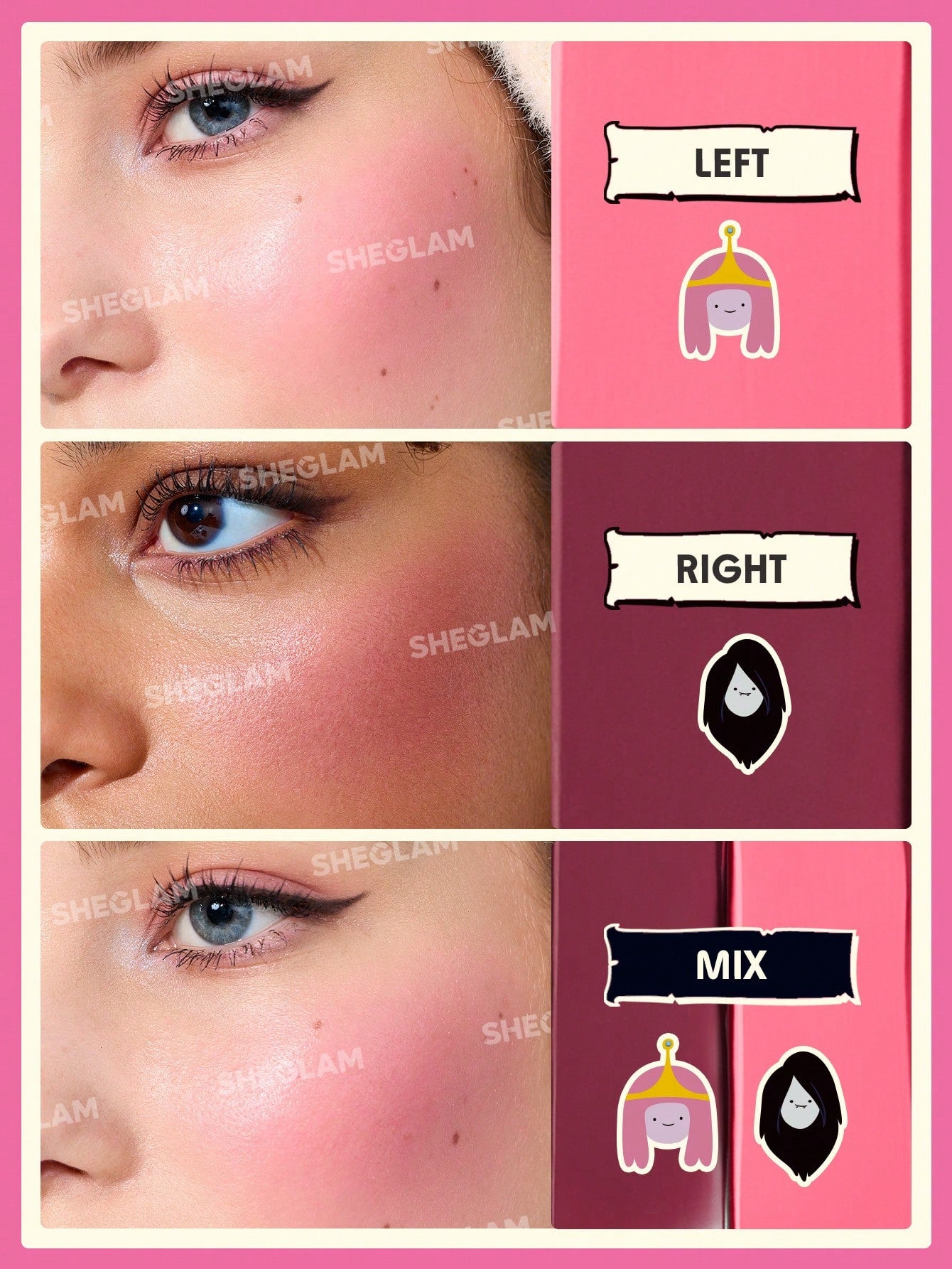 SHEGLAM Adventure Time Bubbline Cream Blush Duo
