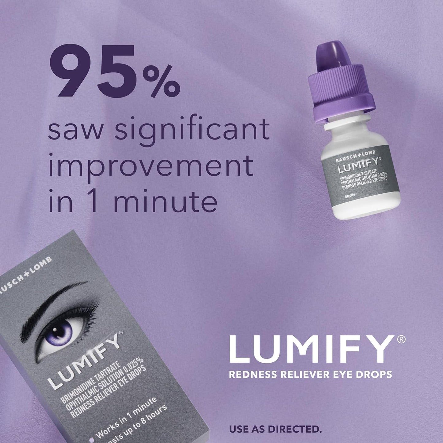LUMIFY Brimondine Tartrate Ophthalmic Solutions 0.25% Redness Reliever Eye Drops