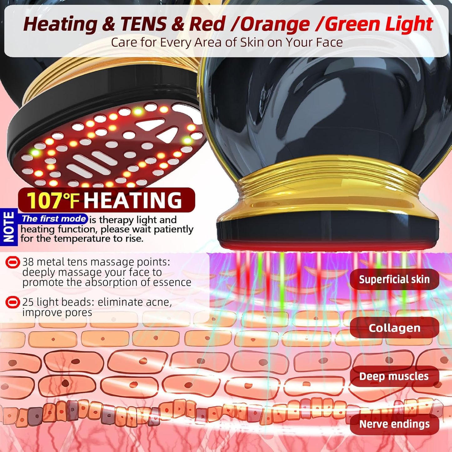 3 in 1 Light Therapy Skin Care for Face