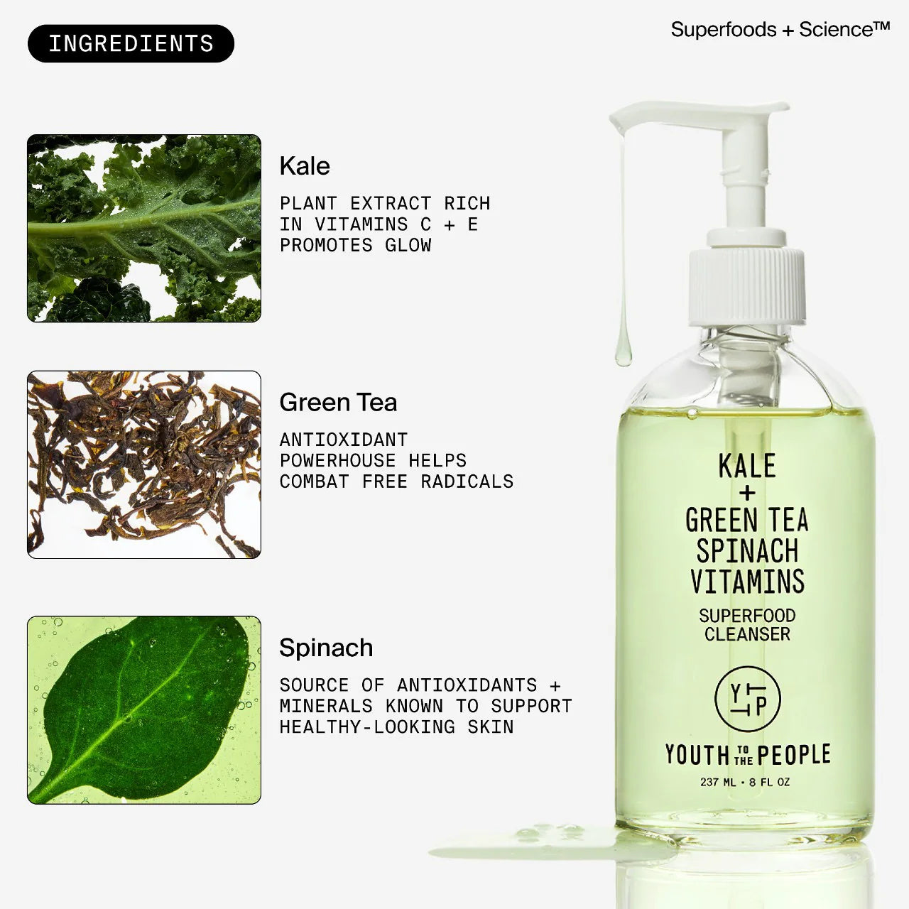 Youth To The People Superfood Gentle Antioxidant Refillable Cleanser