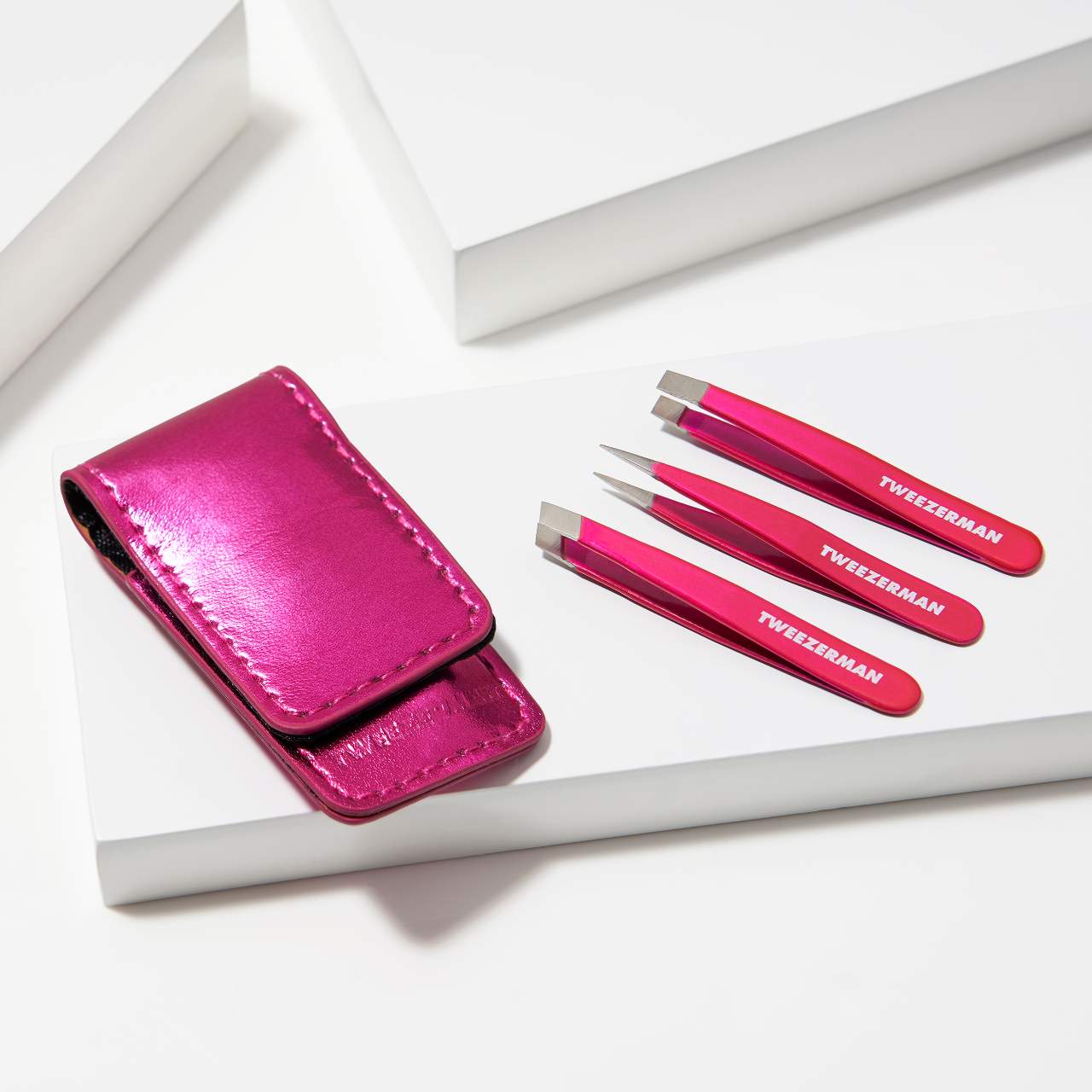 TWEEZERMAN Micro Mini Pink Perfection Tweezer Set