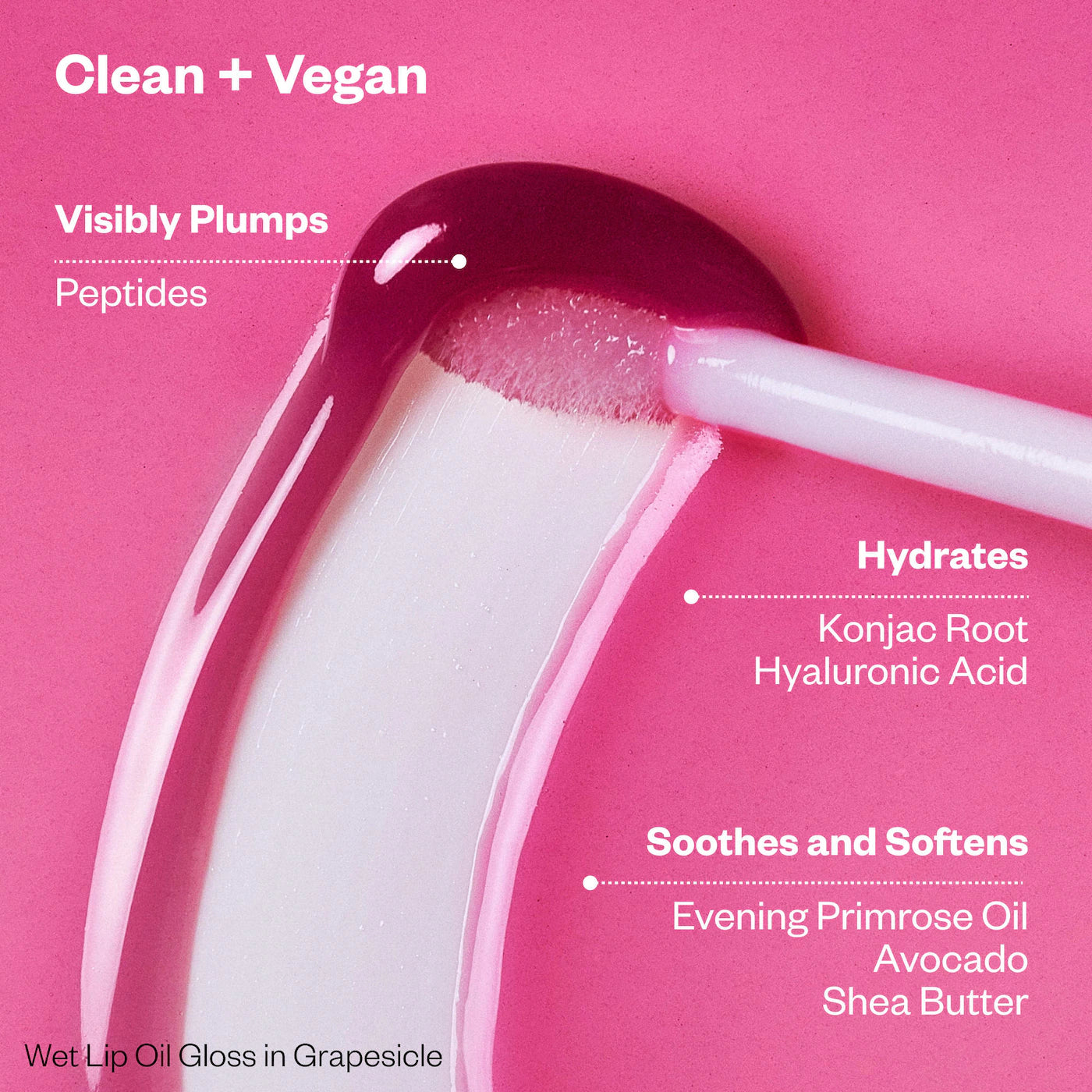 Kosas Wet Lip Oil Plumping Peptide Lip Treatment Gloss