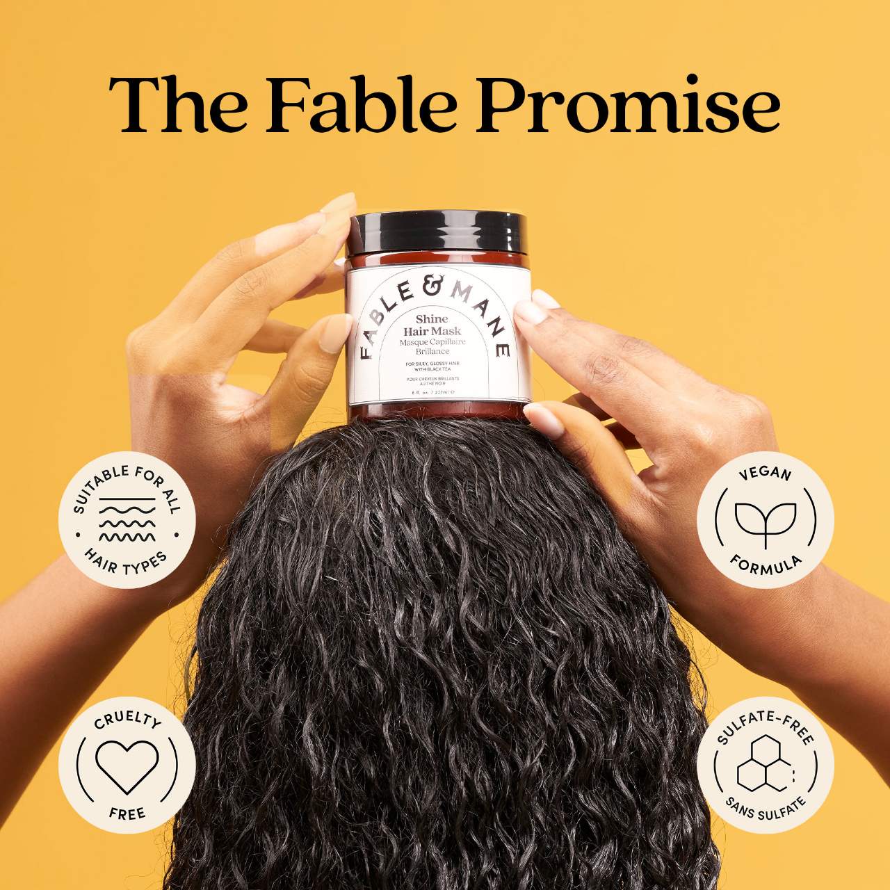 Fable & Mane Shine Hydrating Hair Mask for Fine to Medium Hair