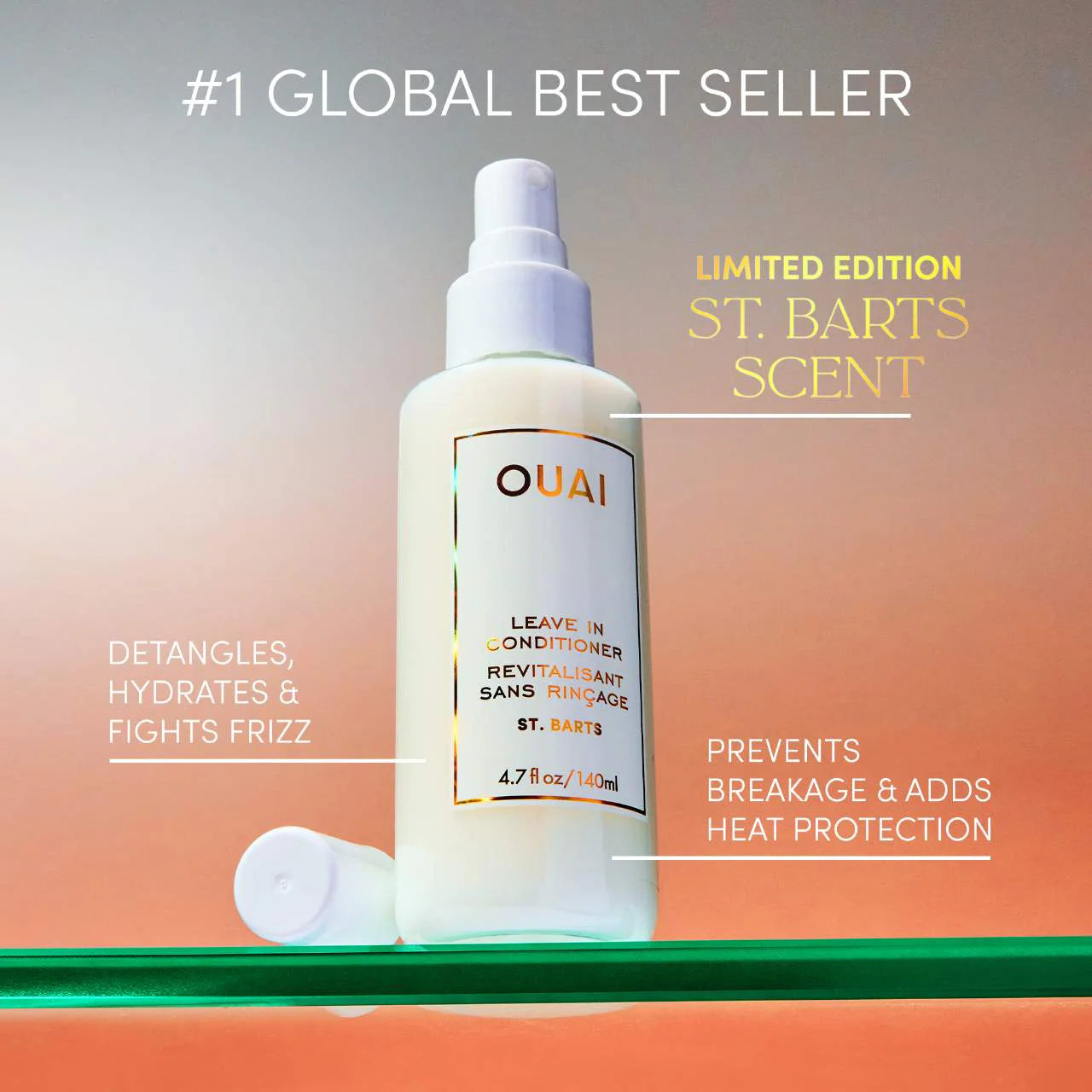 OUAI St. Barts Detangling and Frizz Fighting Leave in Conditioner
