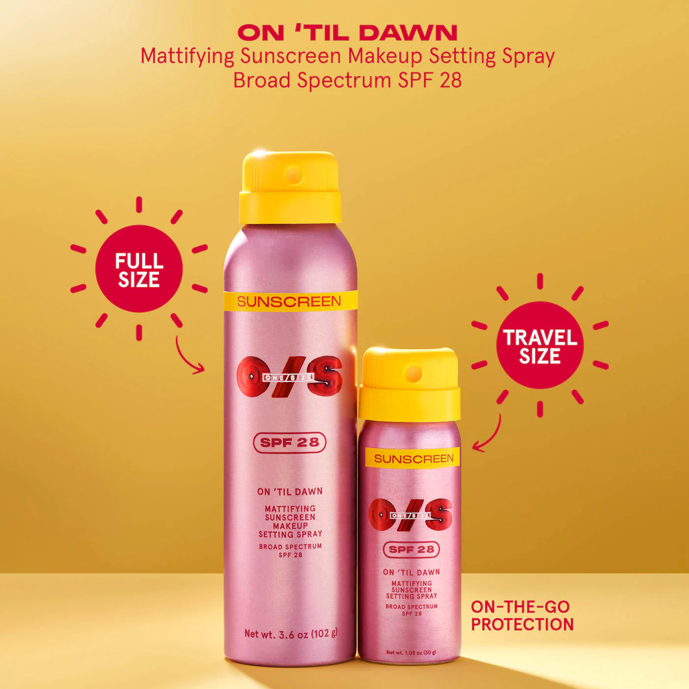 ONE/SIZE Mini On 'Til Dawn Mattifying Sunscreen Makeup Setting Spray SPF 28
