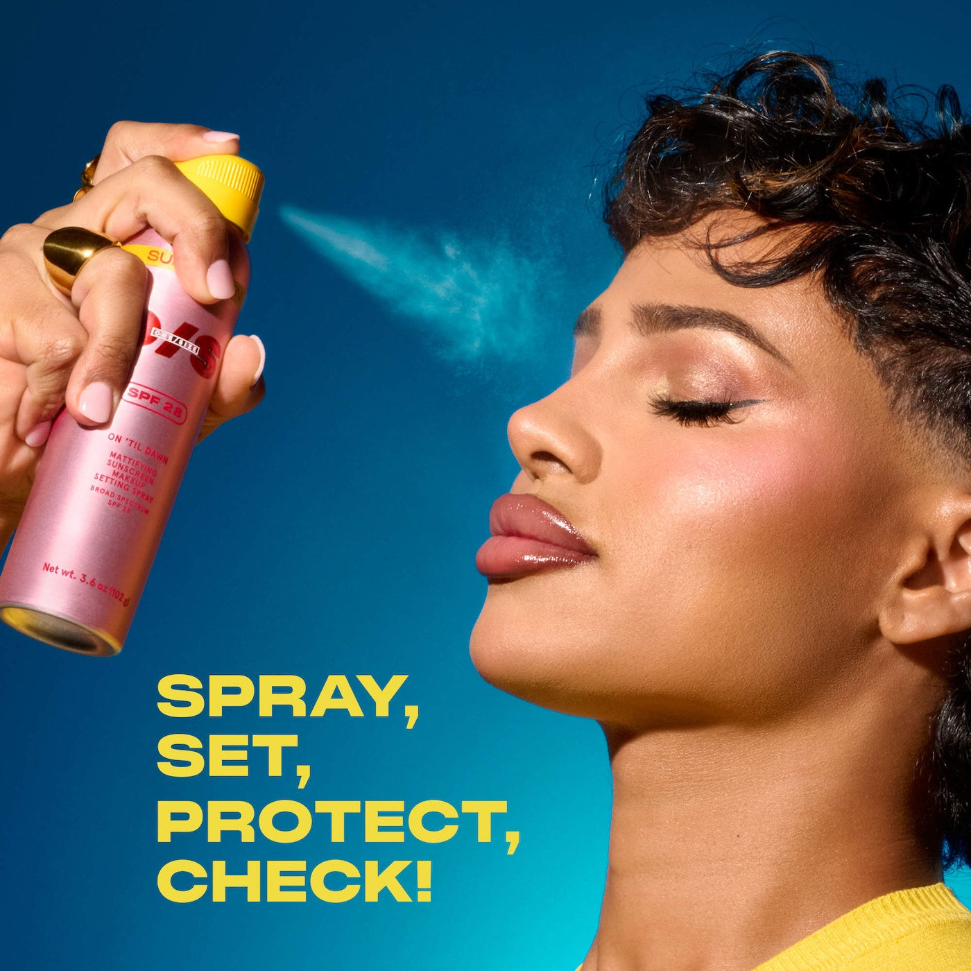 ONE/SIZE Mini On 'Til Dawn Mattifying Sunscreen Makeup Setting Spray SPF 28