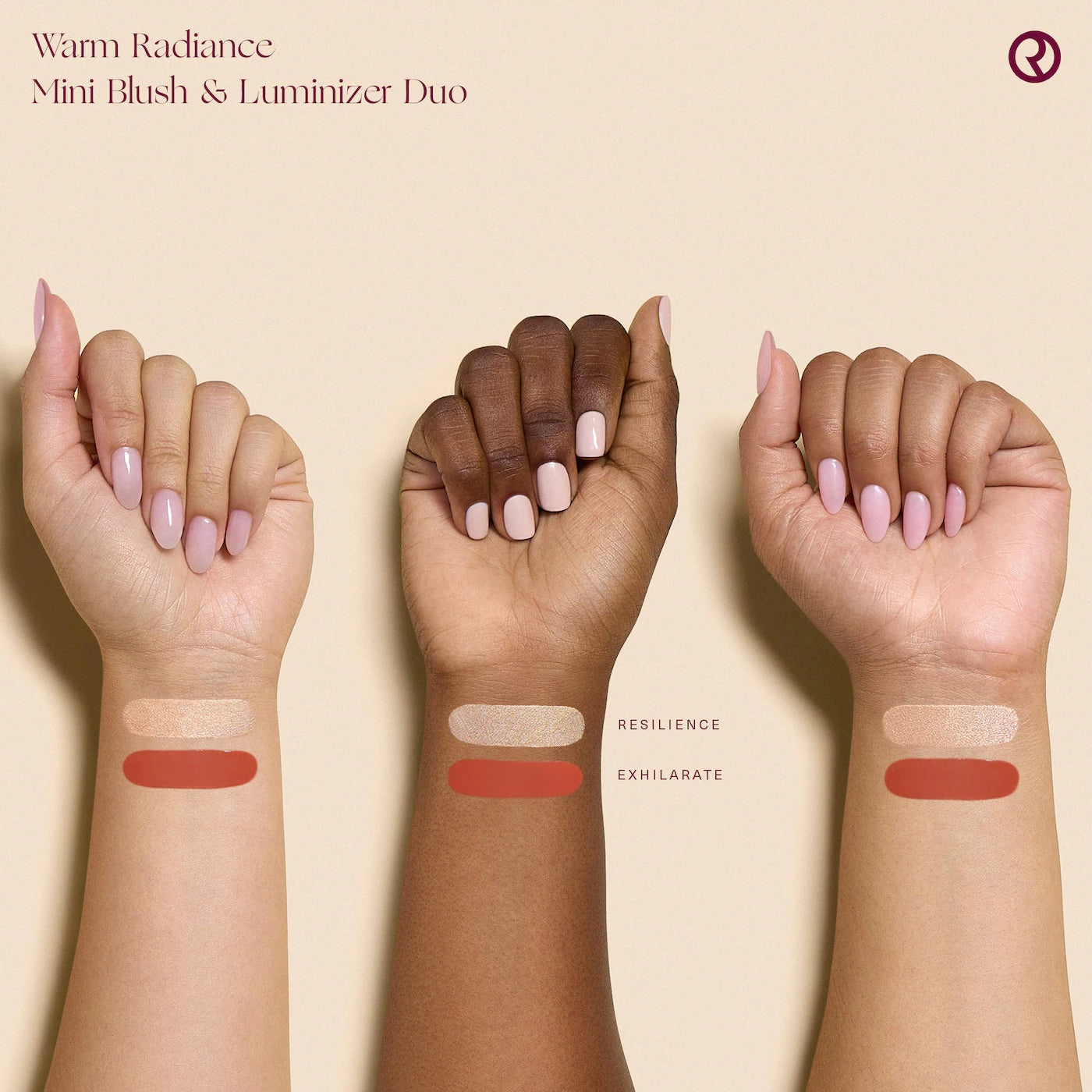 Rare Beauty Mini Warm Radiance Blush & Luminizer Duo Makeup Gift Set