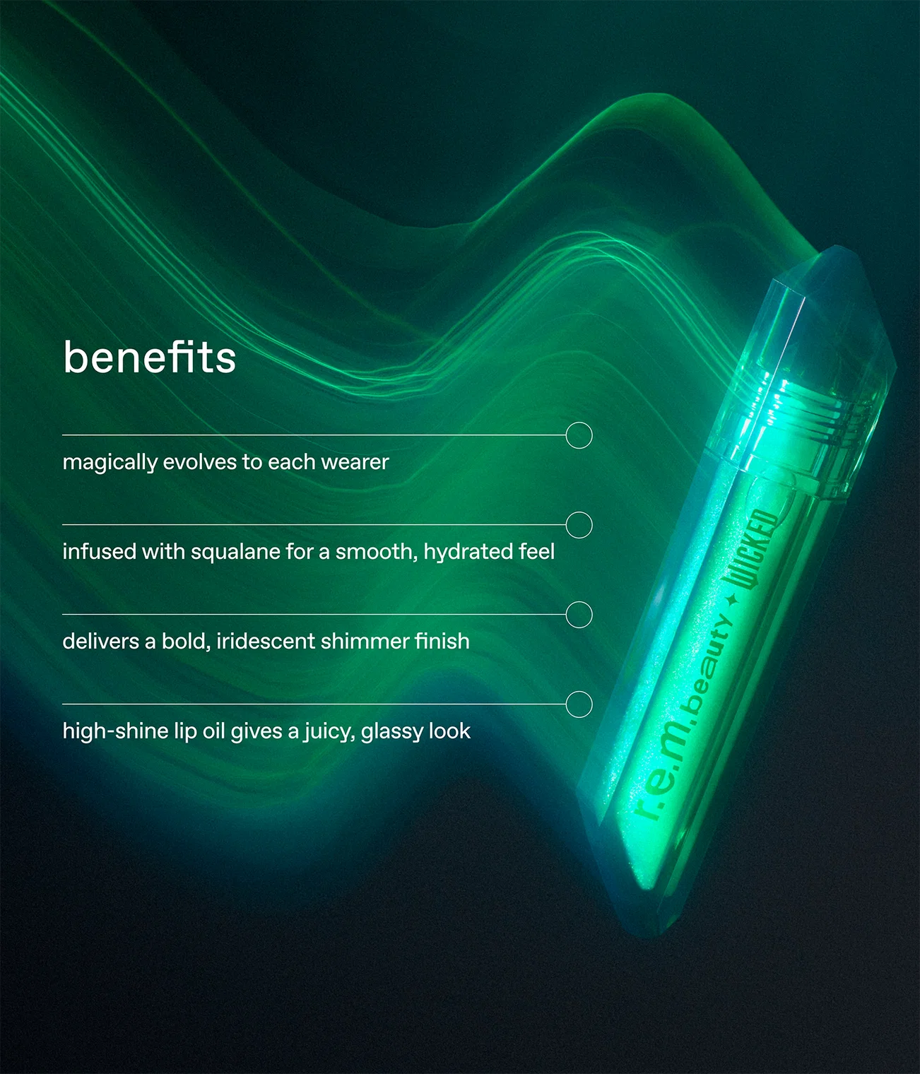 r.e.m. beauty x Wicked: For Good So Popular pH Adaptive Lip Oil
