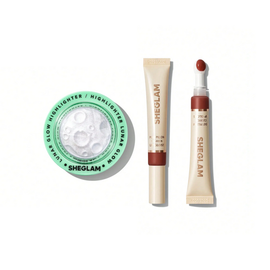 Pack SHEGLAM Lunar Glow Highlighter + Pout Pillow Cushion Lip Gloss