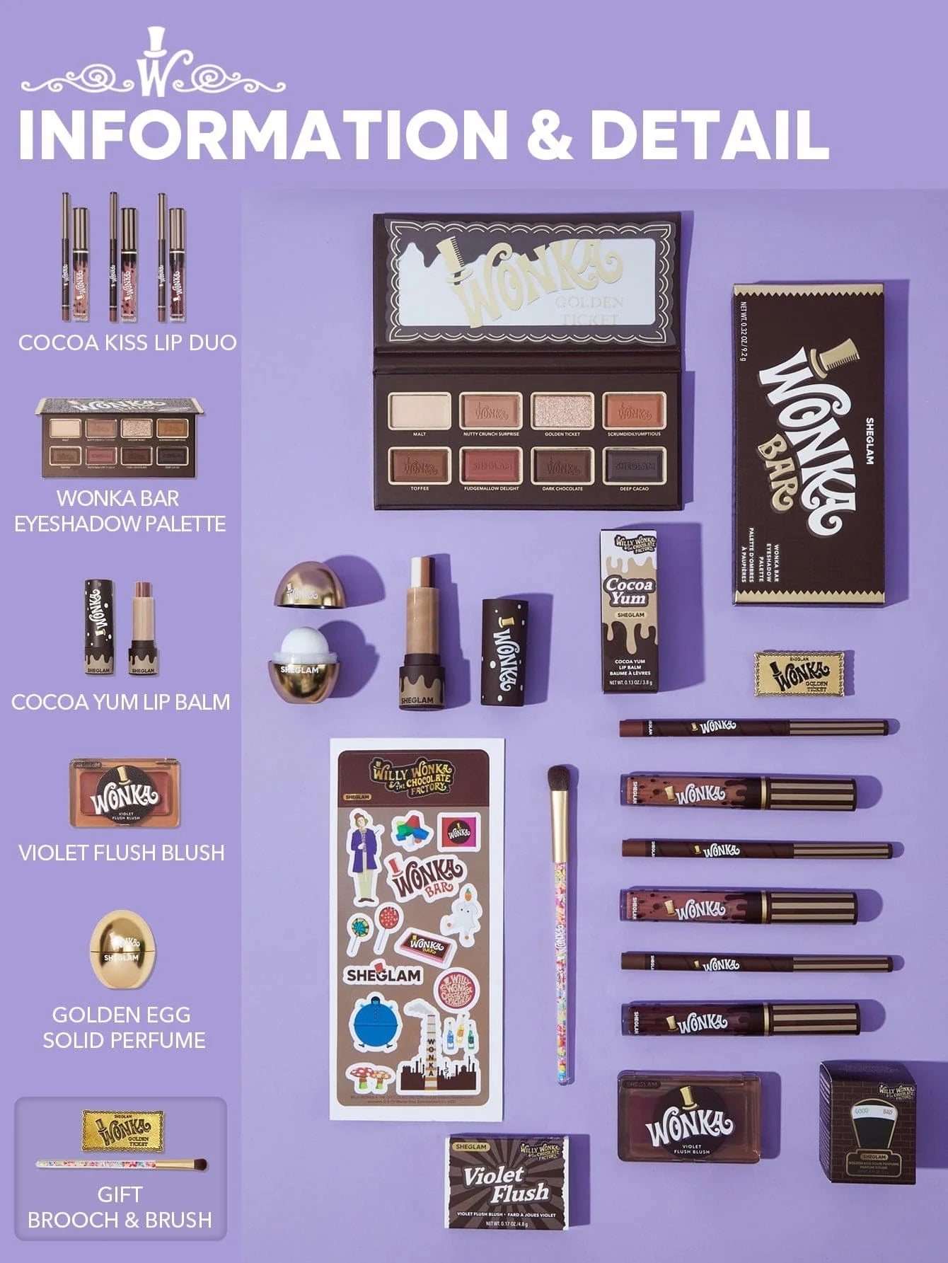 Sheglam - Willy Wonka Full Collection Set