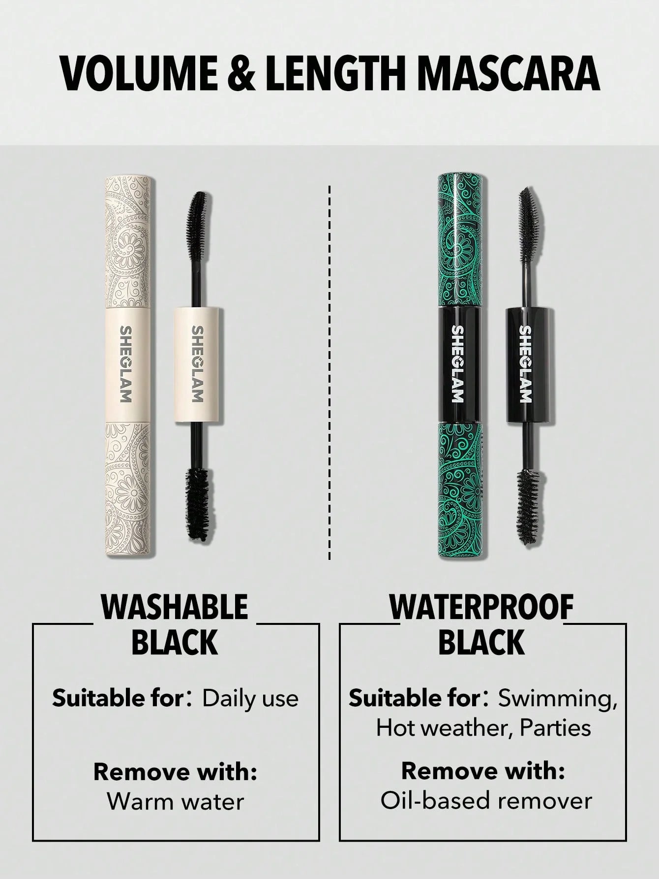 ALL-IN-ONE Volume & Lenght Mascara - WASHABLE BLACK