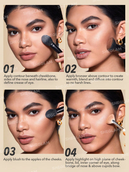 SHEGLAM Stereo Face Six-color Cosmetic Disc - 502 Nude