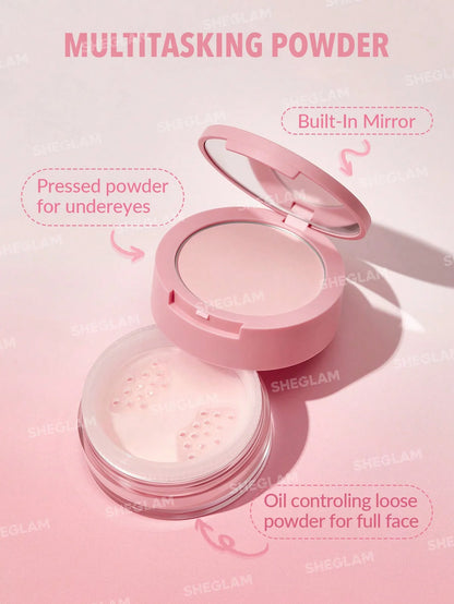 Insta-Ready Face & Under Eye Setting Powder Duo - BUBBLEGUM