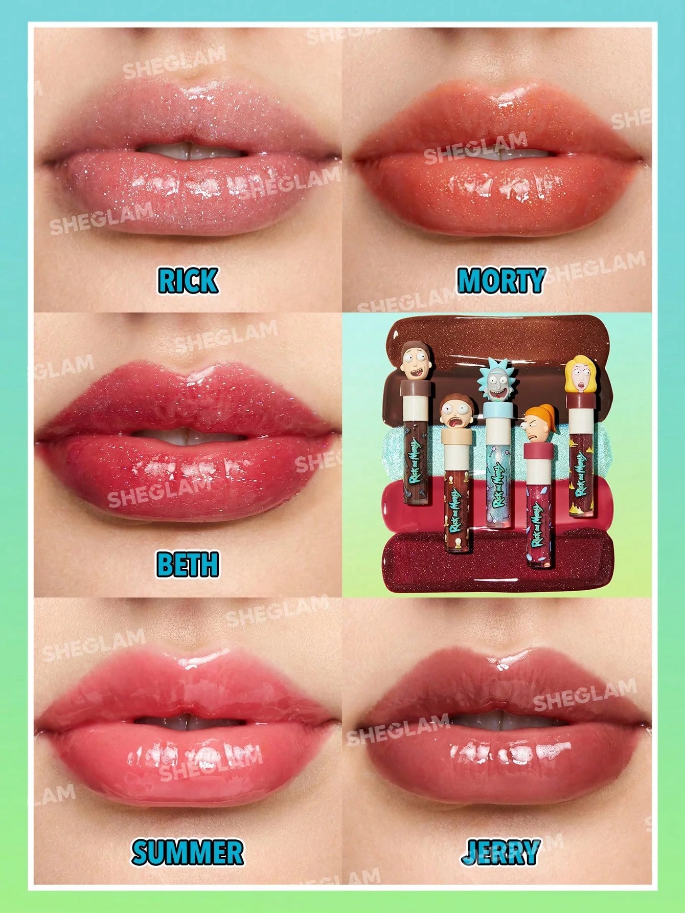 Sheglam Rick & Morty X Sheglam Family Counseling Lip Gloss Set