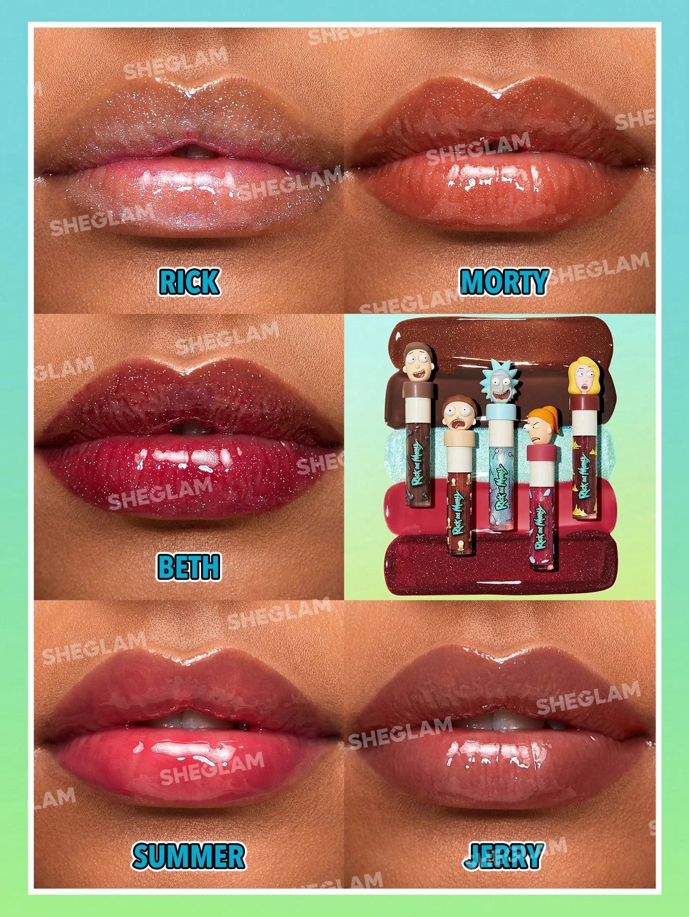 Sheglam Rick & Morty X Sheglam Family Counseling Lip Gloss Set