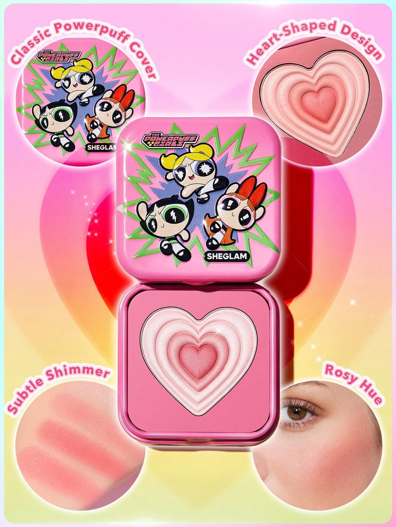 The Powerpuff Girls X Sheglam Tought Love Shimmer Blush