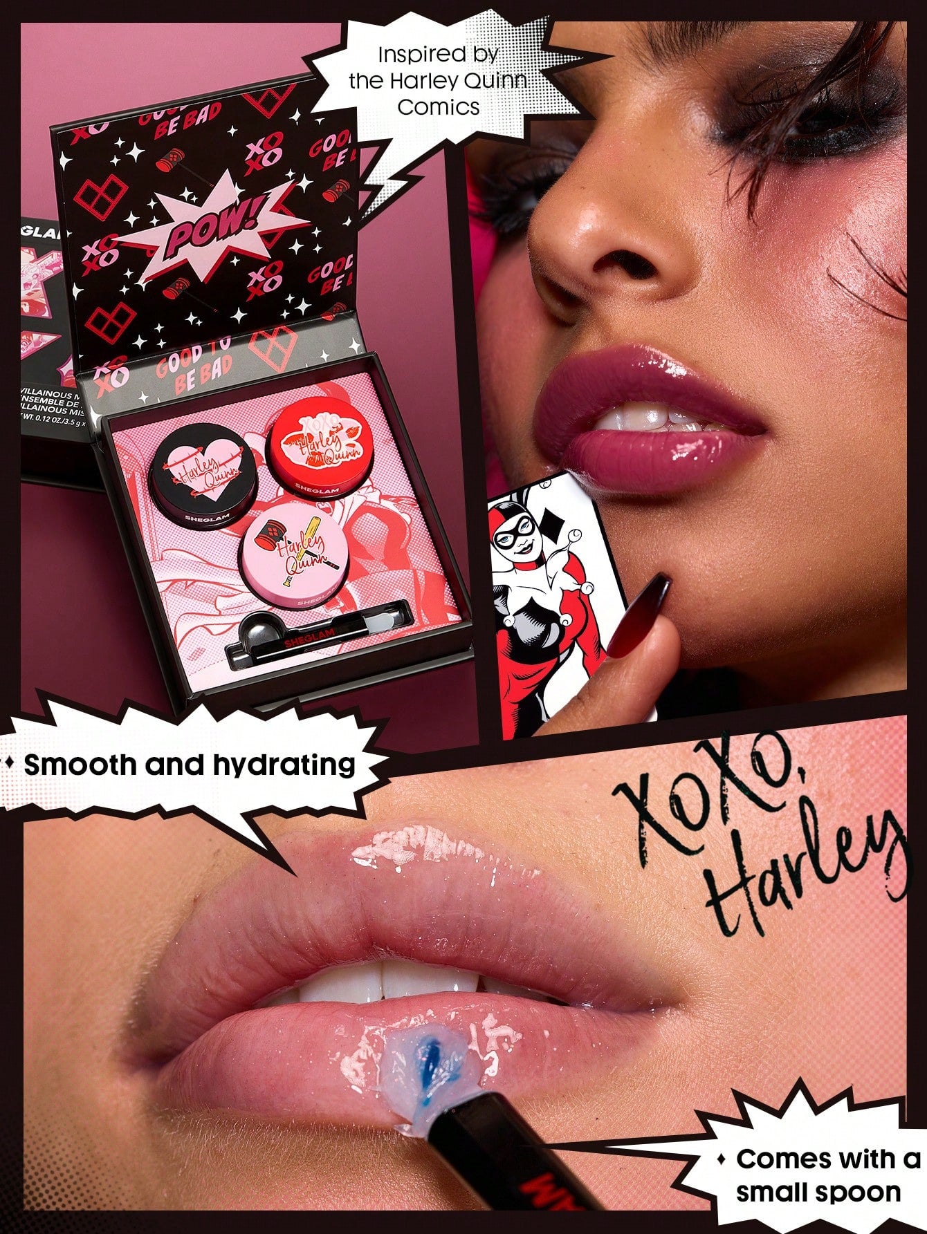 Harley Quinn X SHEGLAM Villainous Misfits Lip Jam Set