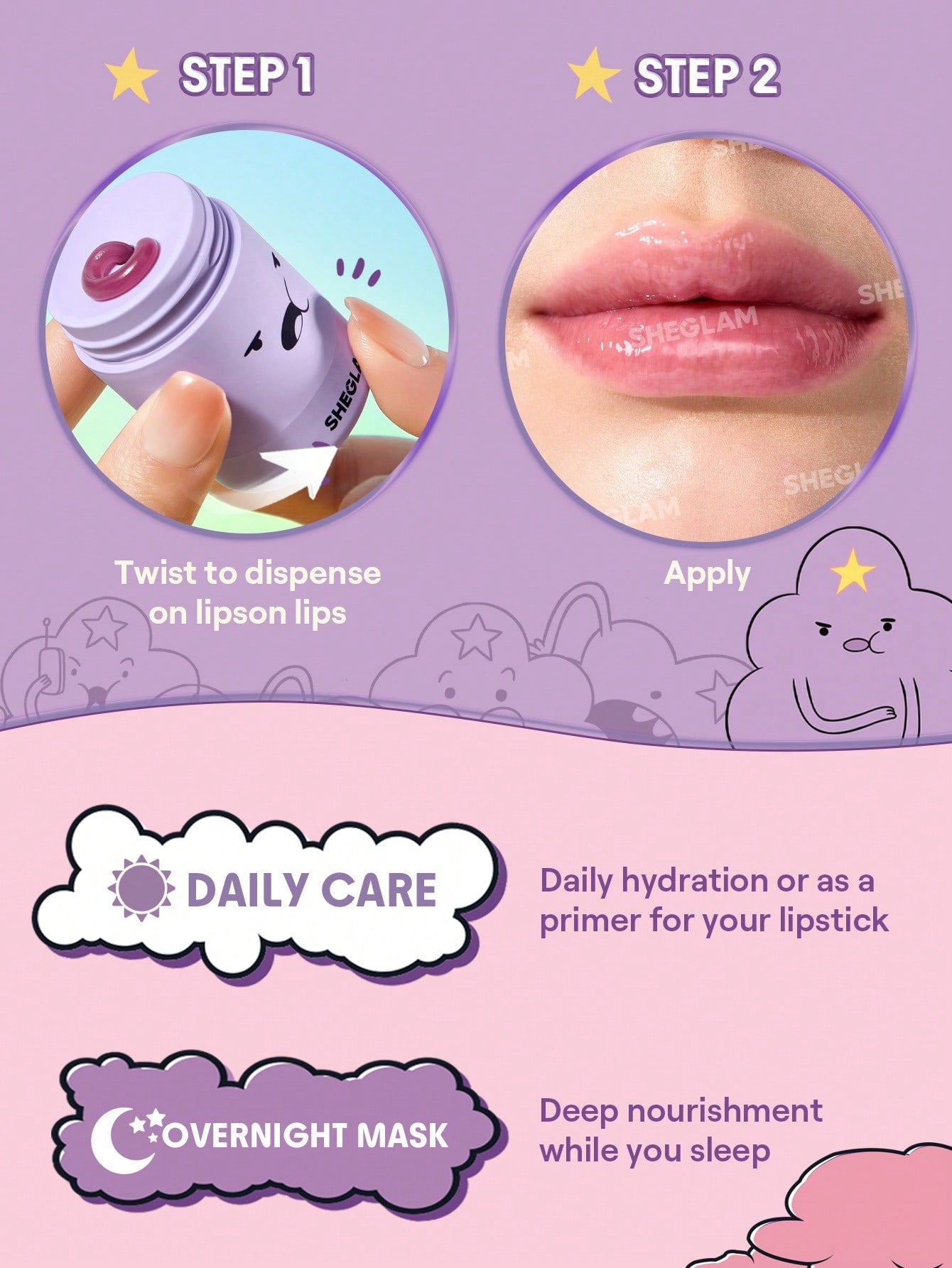 SHEGLAM Adventure Time Oh My Glob Tinted Lip Mask