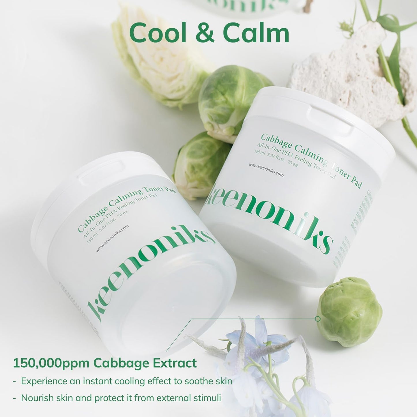 Keenoniks Cabagge Calming Toner Pad