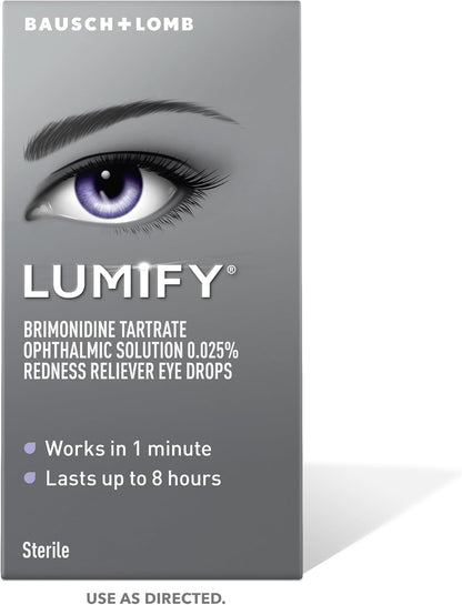 LUMIFY Brimondine Tartrate Ophthalmic Solutions 0.25% Redness Reliever Eye Drops