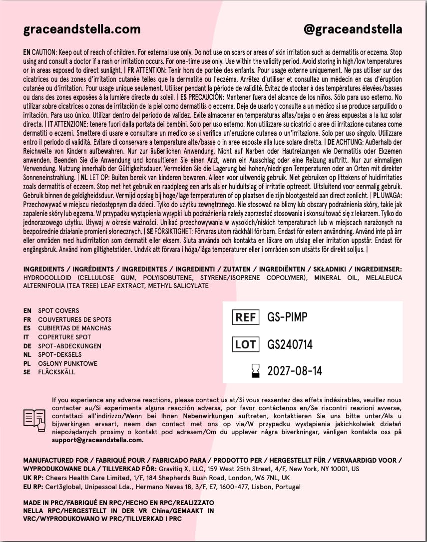 Grace & Stella Hydrocolloid Pimple Patches