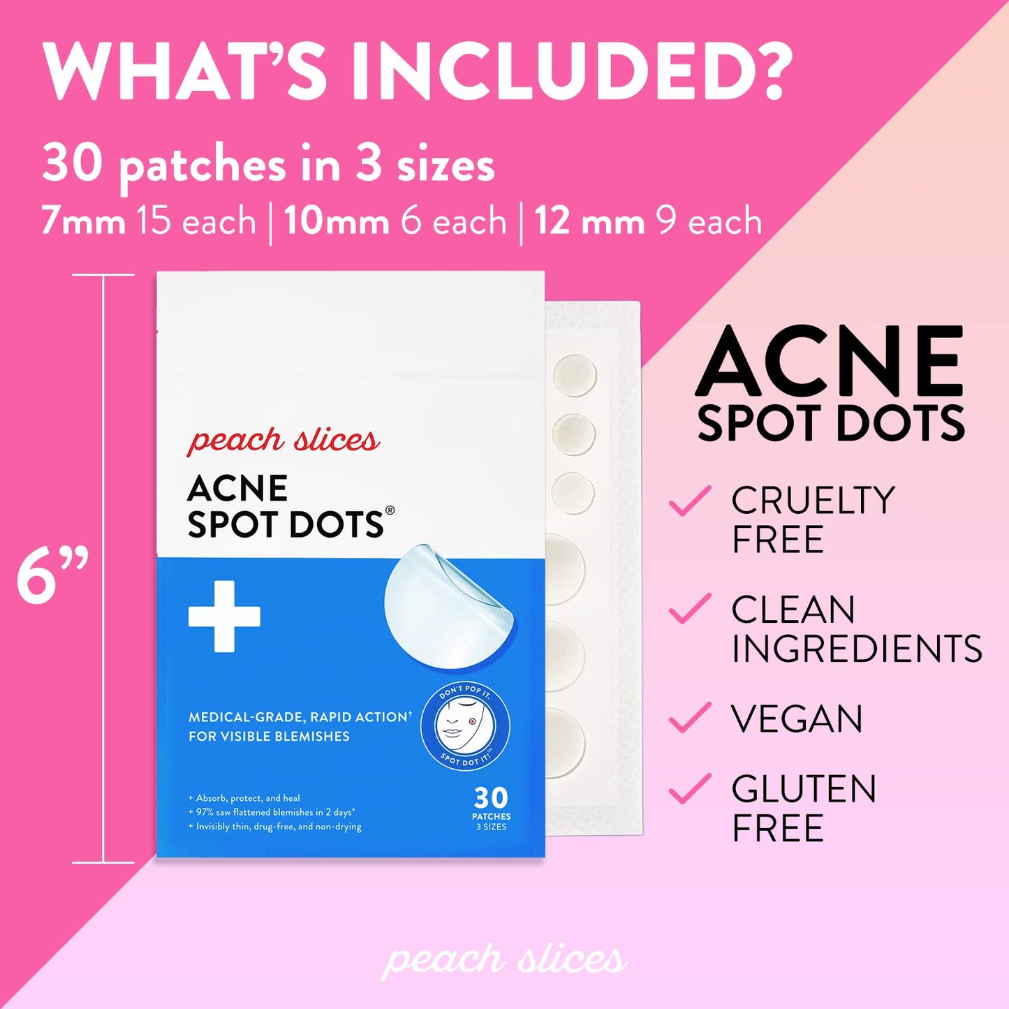 Peach Slices Acne Spot Dots