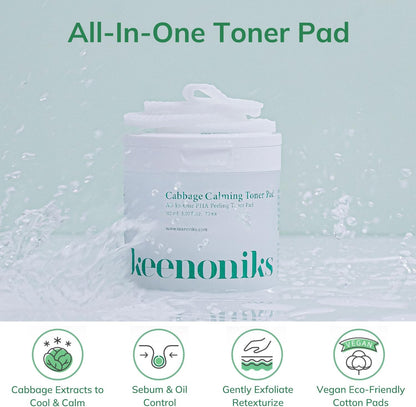 Keenoniks Cabagge Calming Toner Pad
