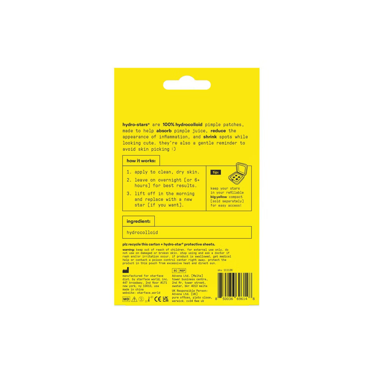 Starface Hydro Star Pimple Patches Mini Pack - 16pc