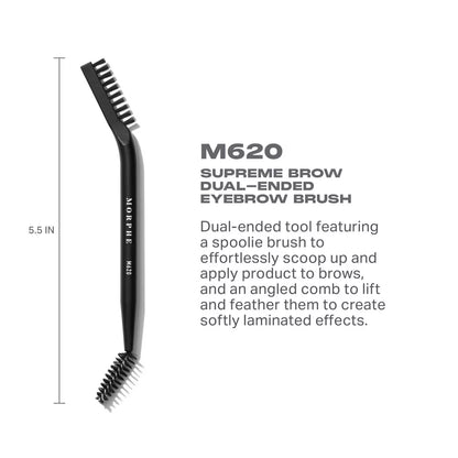 Morphe M620 Supreme Brow Dual-Ended Eyebrow Brush