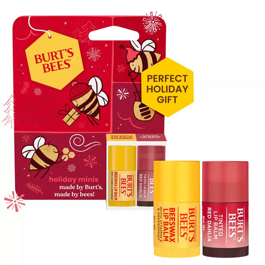 Burt's Bees-Mini Lip Balms Beeswax + TLB Mini Red Dahlia Gift Set