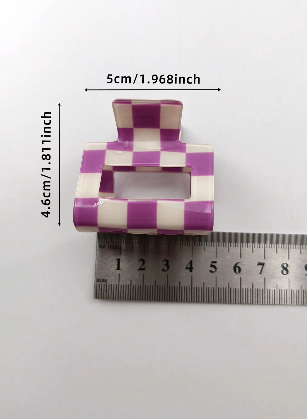 Checkered Hair Clip