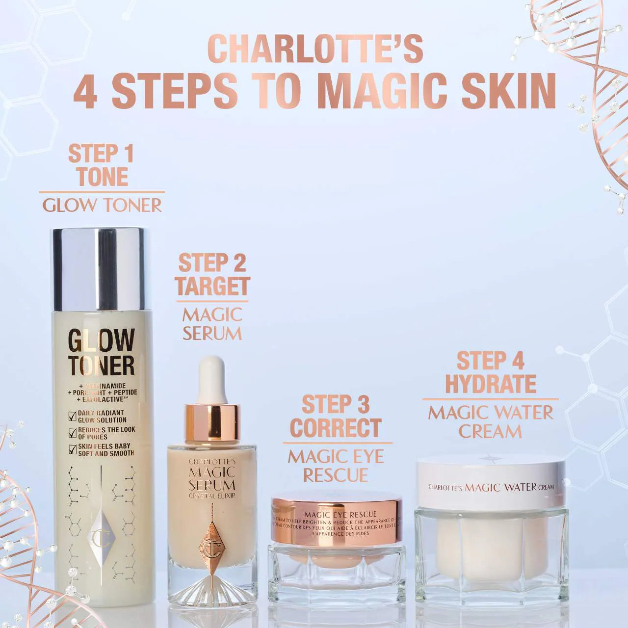 Charlotte Tilbury Magic Water Cream Refillable Gel Moisturizer with Niacinamide