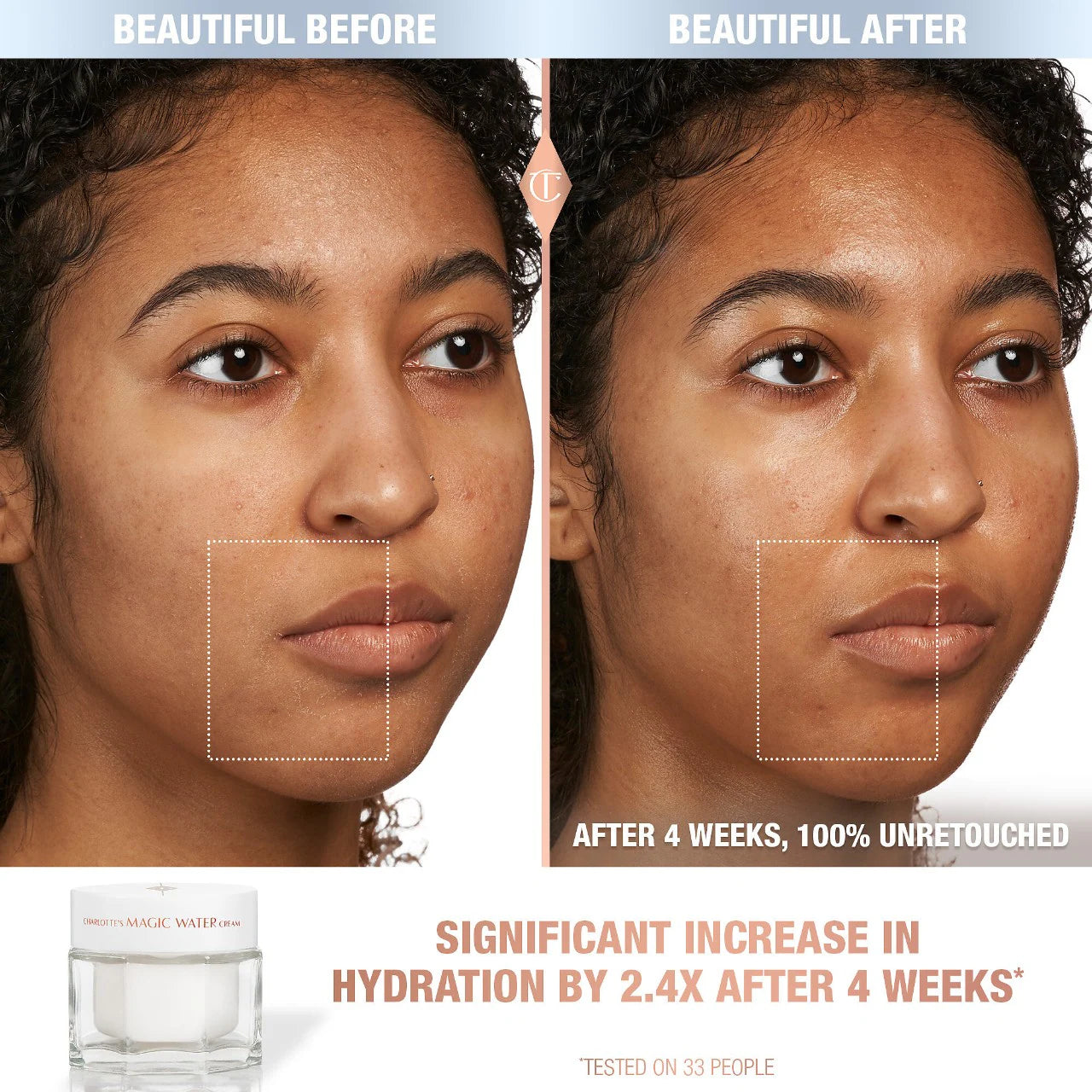 Charlotte Tilbury Magic Water Cream Refillable Gel Moisturizer with Niacinamide