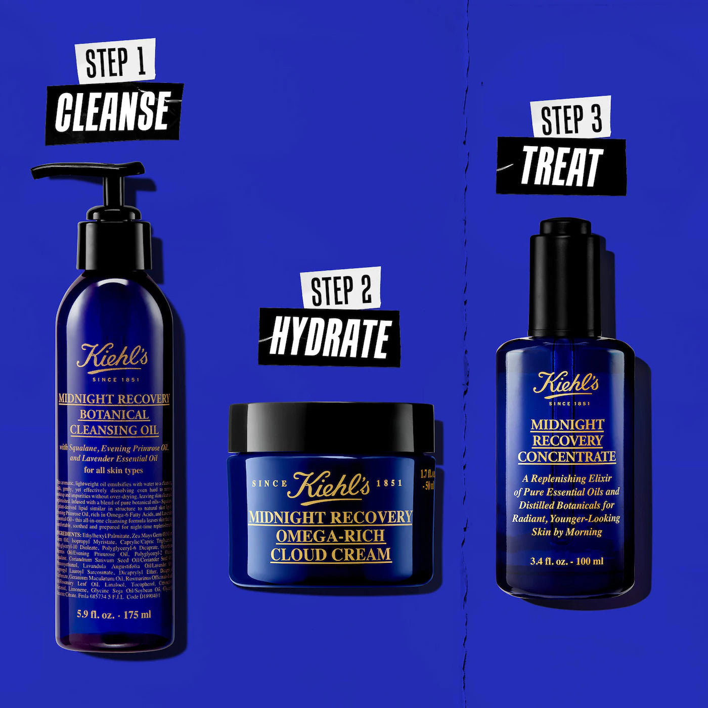 Kiehl's Midnight Recovery Concentrate Moisturizing Face Oil Serum