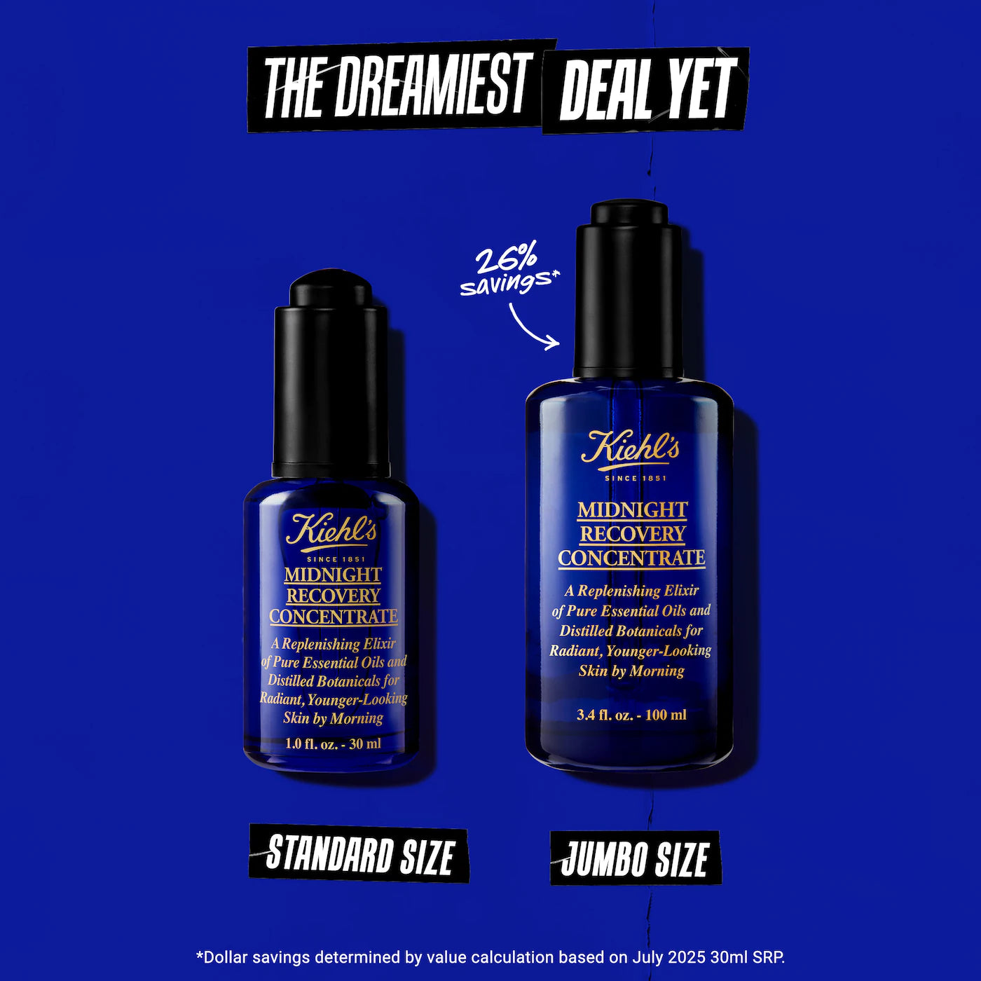 Kiehl's Midnight Recovery Concentrate Moisturizing Face Oil Serum