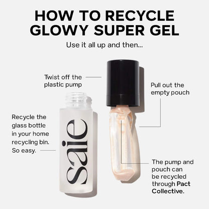 Saie Mini Glowy Super Gel Lightweight Dewy Highlighter