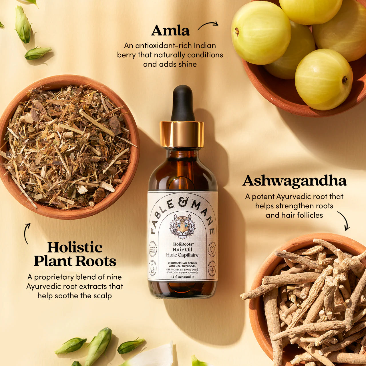 Fable & Mane HoliRoots™ Pre-Wash Treatment Oil for Thinning Hair