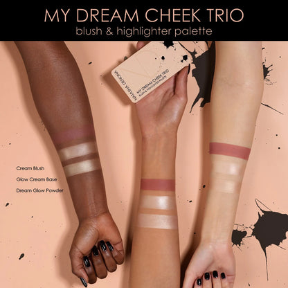 NATASHA DENONA My Dream Cheek Trio - Cream Blush, Glow Cream Base and Glow Powder Highlighter
