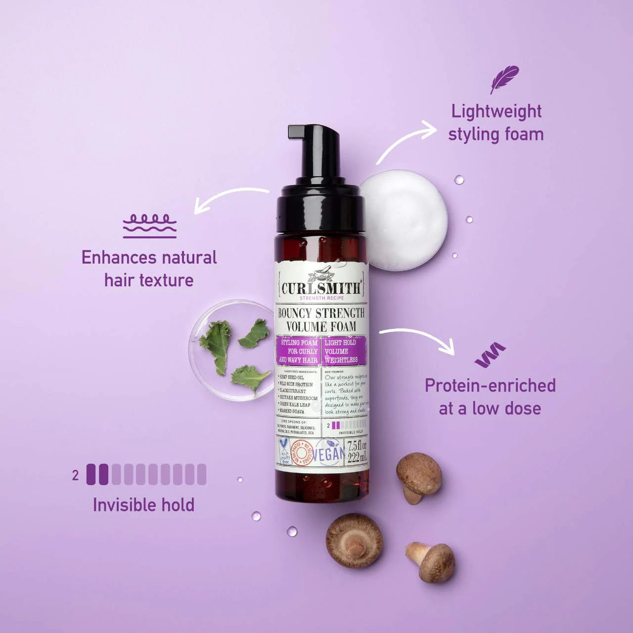 Curlsmith Bouncy Strength Volume Hair Foam