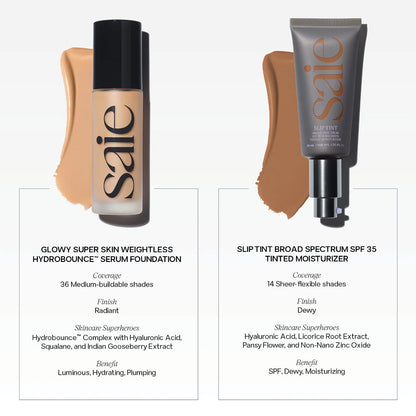 Saie Glowy Super Skin Tint Foundation with Hyaluronic Acid