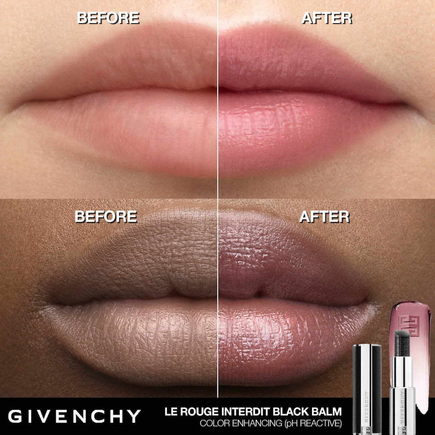 Givenchy Le Rouge Interdit pH Reactive Hydrating Universal Black Lip Balm