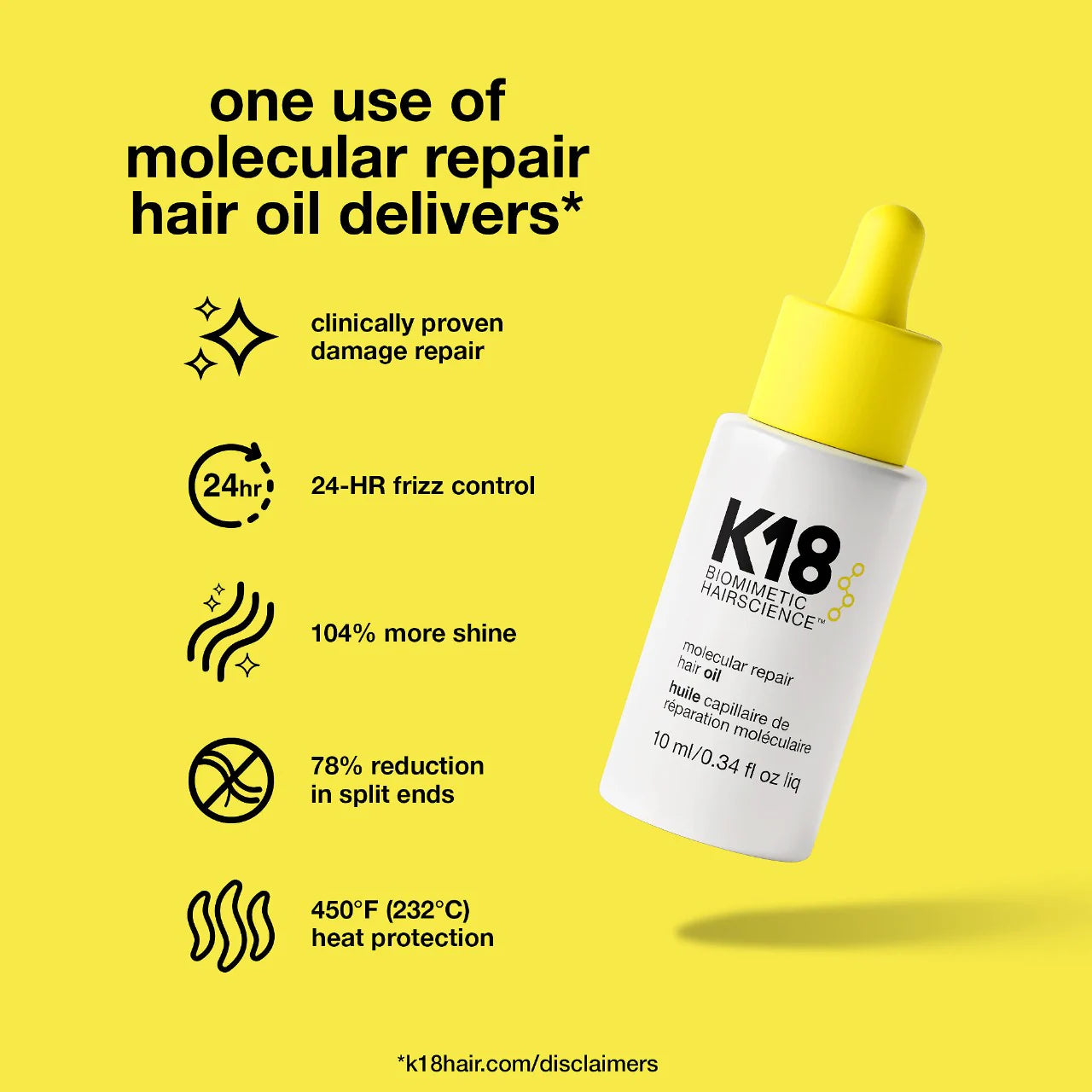 K18 Biomimetic Hairscience Mini Molecular Repair Hair Oil