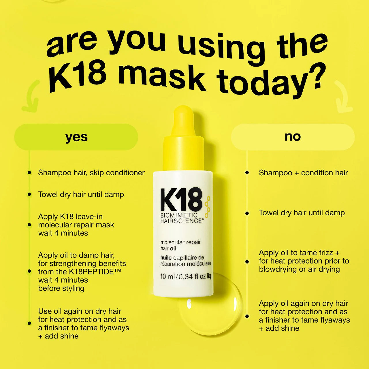 K18 Biomimetic Hairscience Mini Molecular Repair Hair Oil