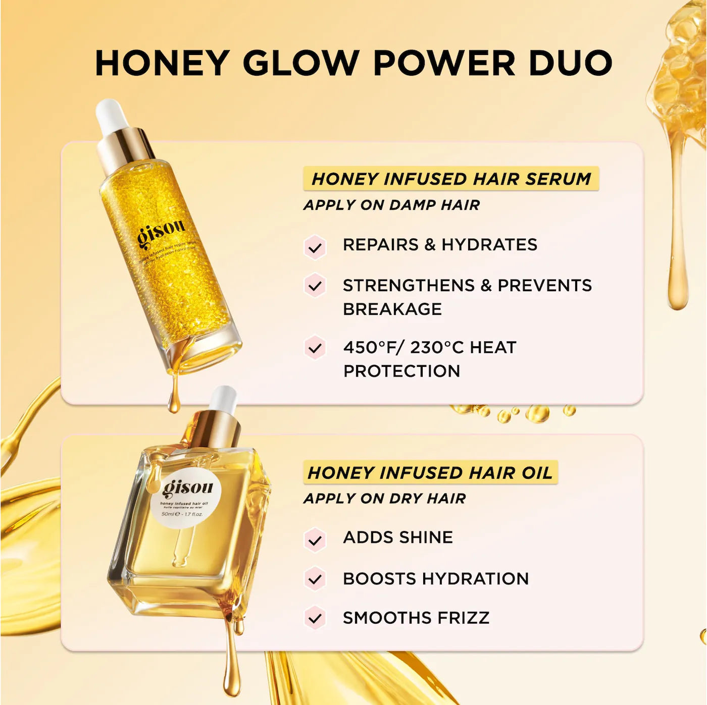 Gisou Honey Infused Hair Repair Serum