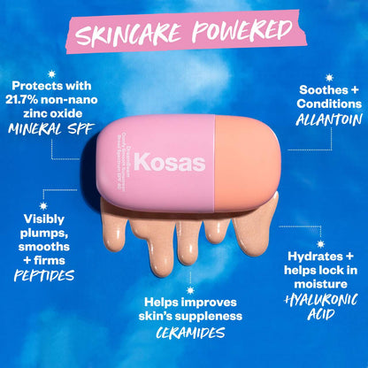 Kosas - Mini DreamBeam Silicone-Free Mineral Sunscreen SPF 40 with Ceramides and Peptides