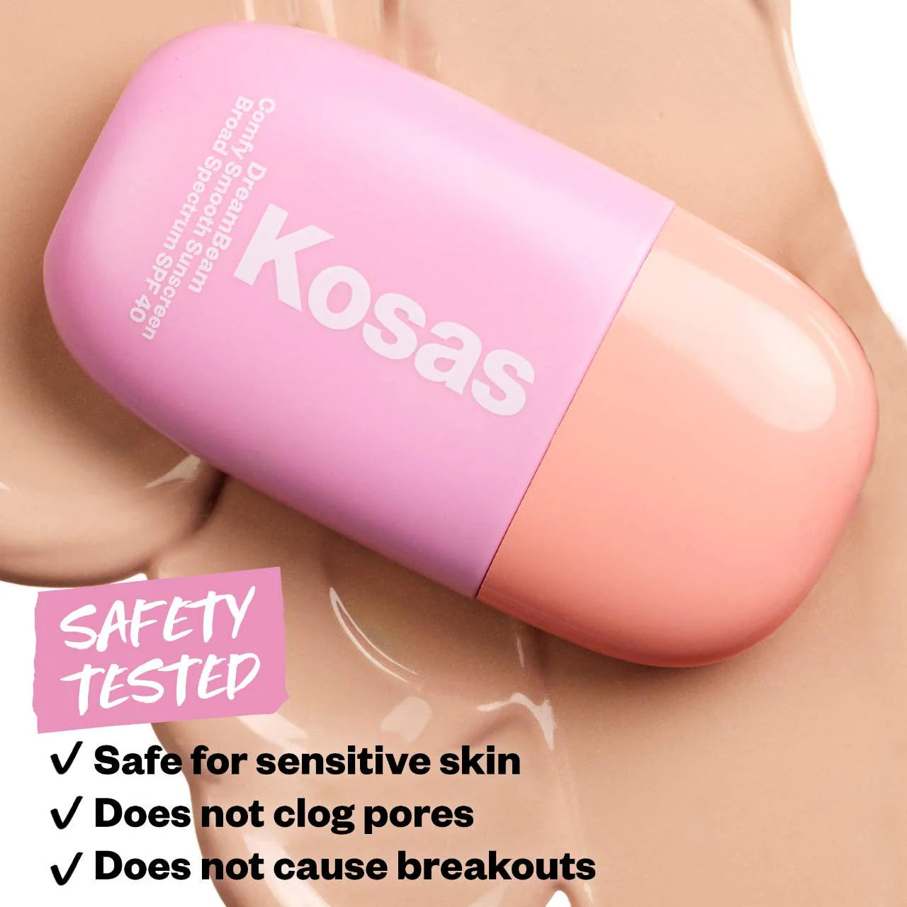 Kosas - Mini DreamBeam Silicone-Free Mineral Sunscreen SPF 40 with Ceramides and Peptides