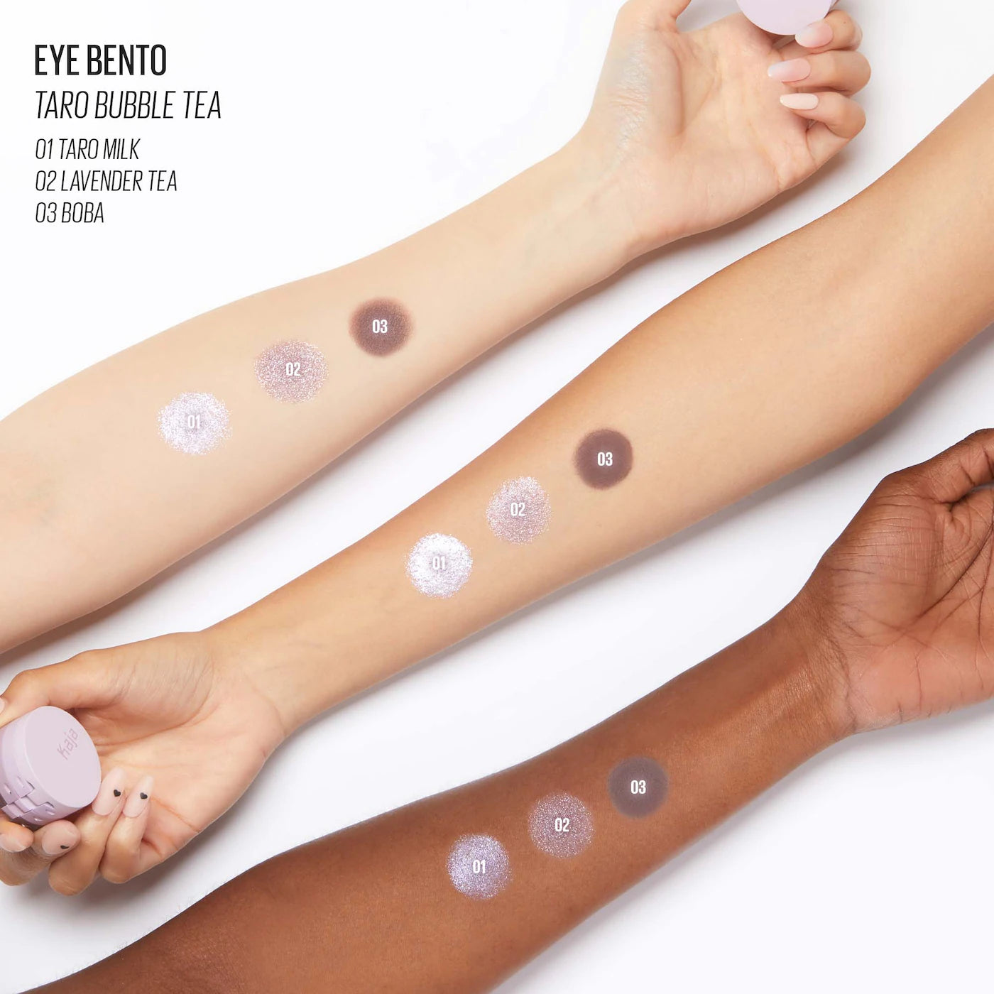 Kaja Eye Bento Bouncy Eyeshadow Trio - Taro Bubble Tea