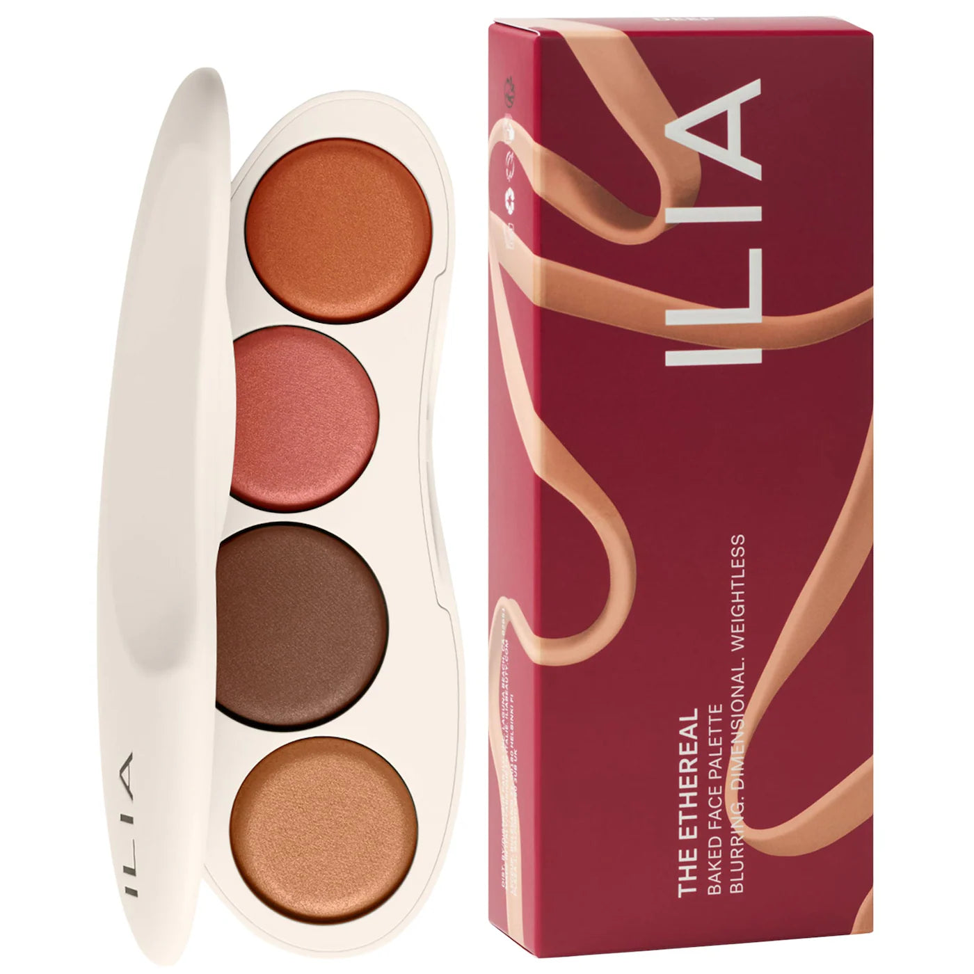 ILIA The Ethereal Baked Face Palette - Long-Wear Bronzer, Highlighter & Blush